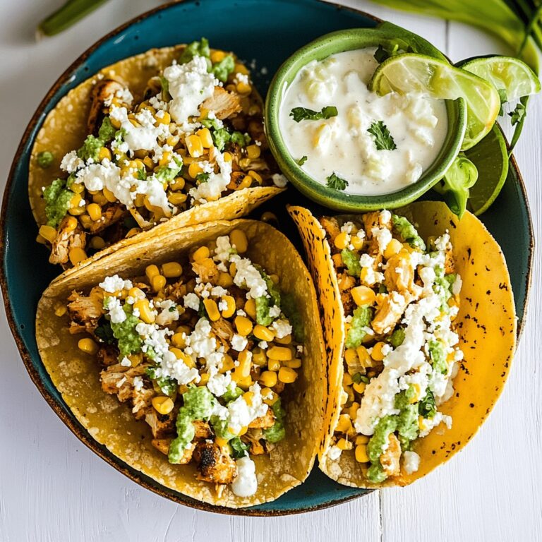 Sizzling Mexican Street Corn Chicken Tacos Recipe