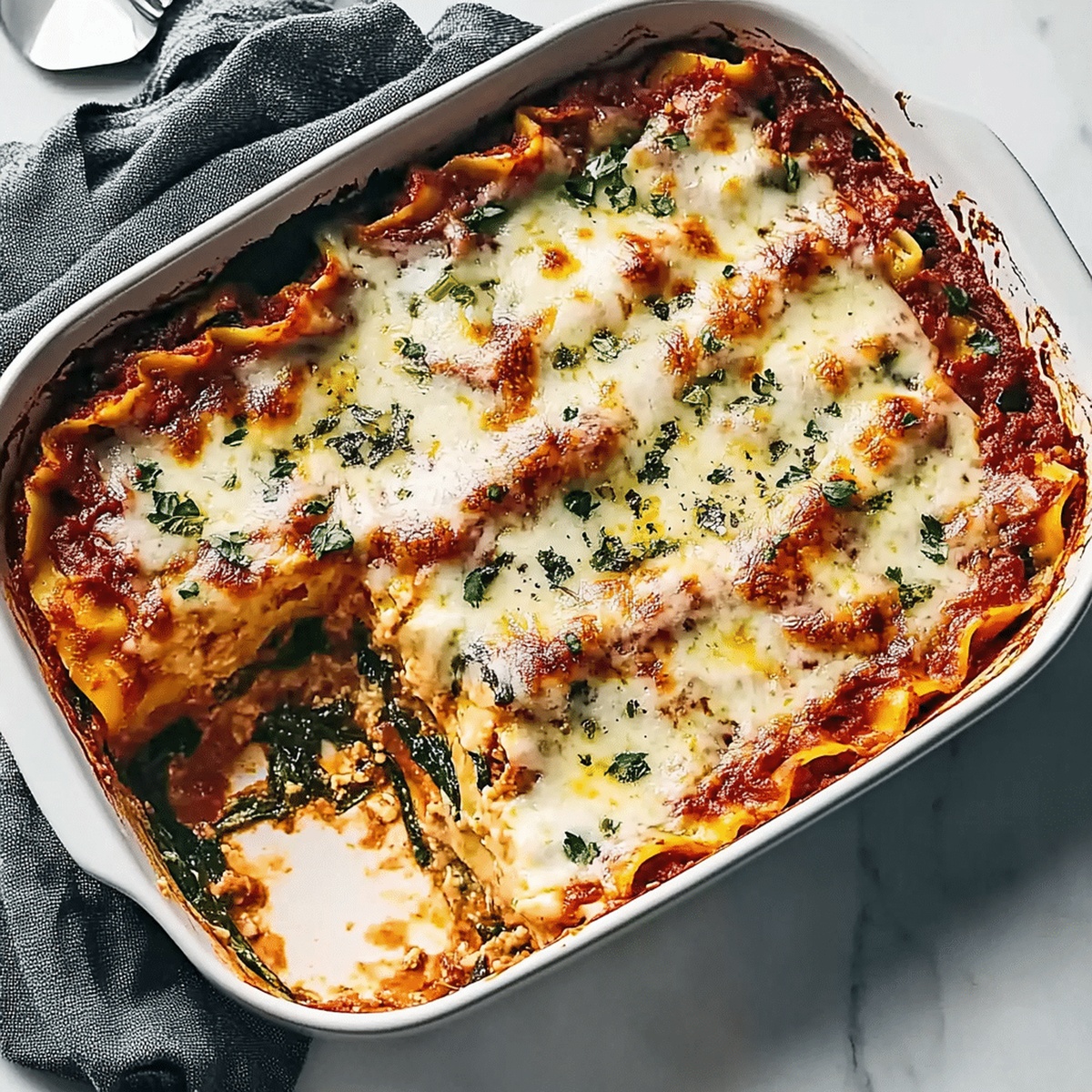 Hearty Spinach-Zucchini Lasagna Recipe