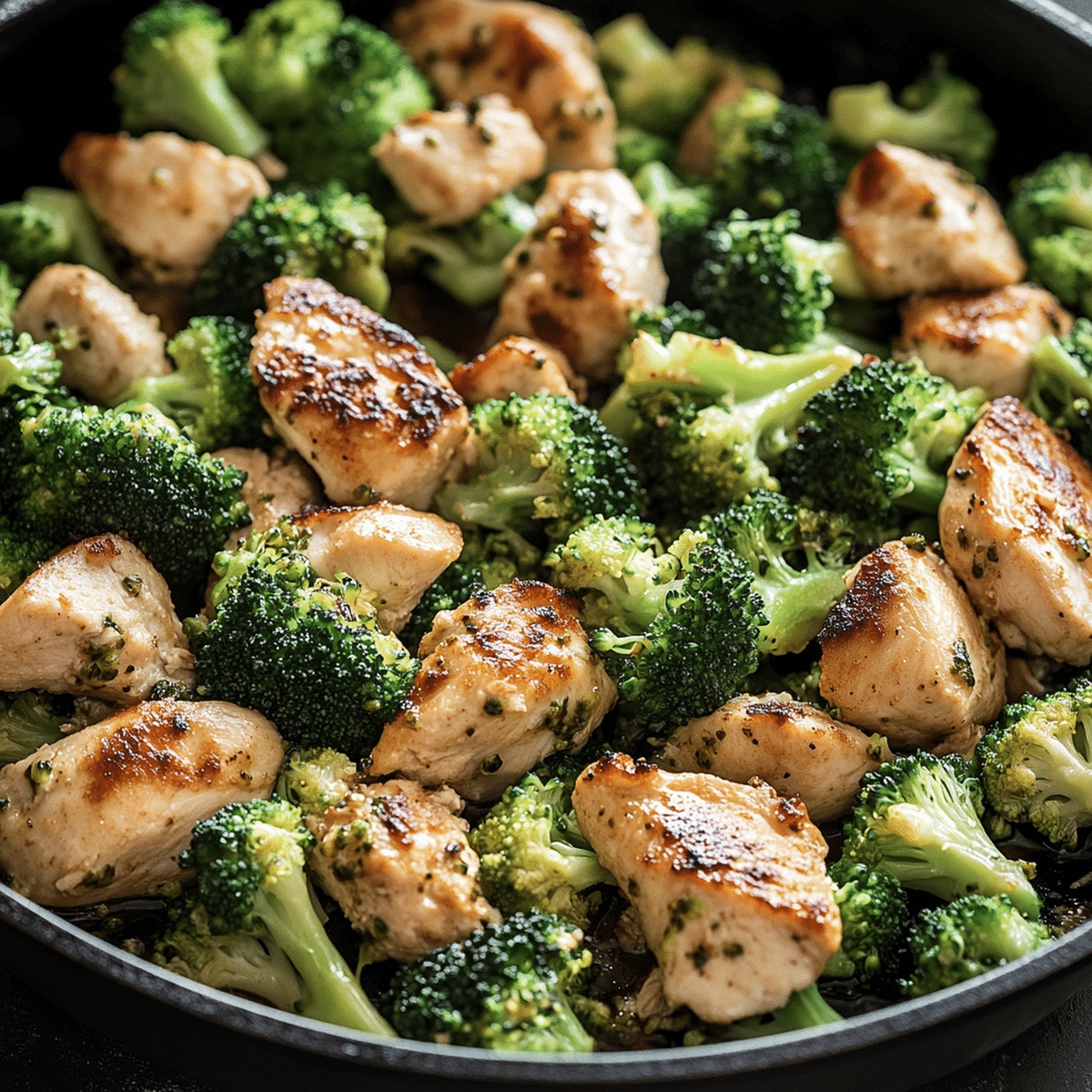 Sizzling Low Carb Chicken Broccoli Skillet Recipe