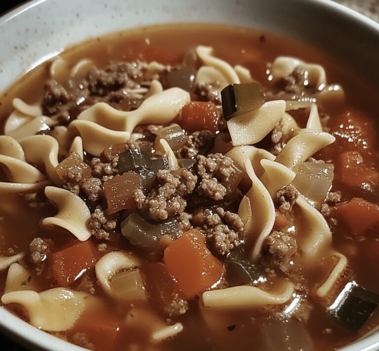 Hamburger Noodle Soup Recipe