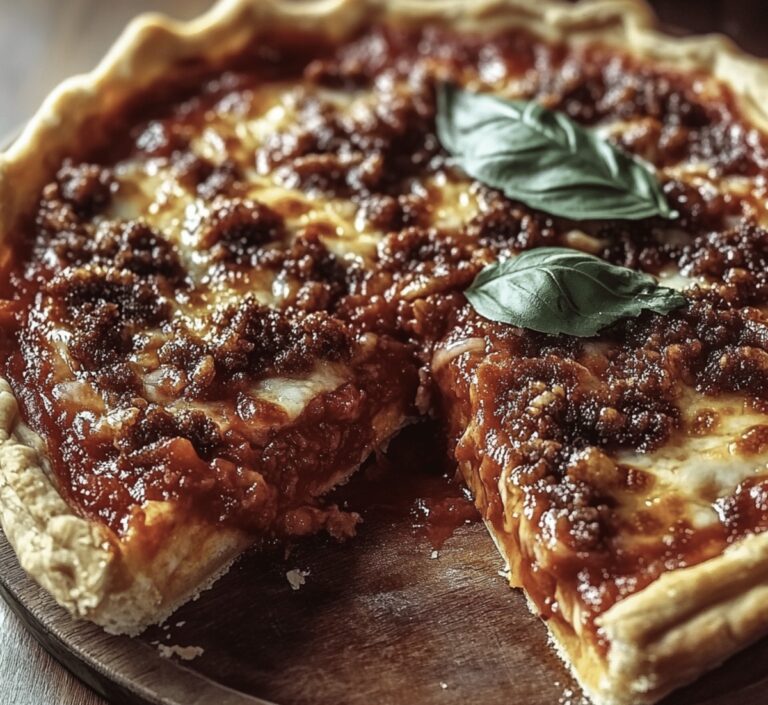 Hearty Deep-Dish Pizza Pie Recipe