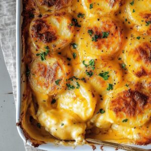 Dads Creamy & Cheesy Au Gratin Potatoes Recipe