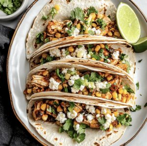 Sizzling Barbecue Chicken Street Corn Tacos Recipe