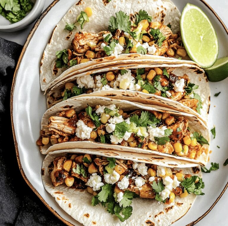 Sizzling Barbecue Chicken Street Corn Tacos Recipe