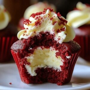 Velvety Red Velvet Cheesecake Cupcakes Recipe