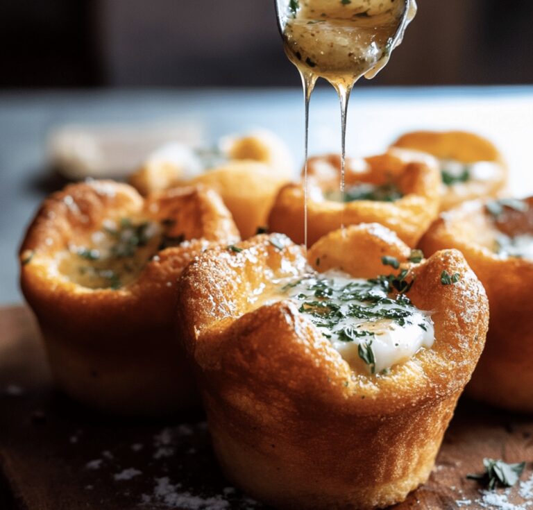 Crispy Cornmeal Popovers With Herb Honey Butter Recipe