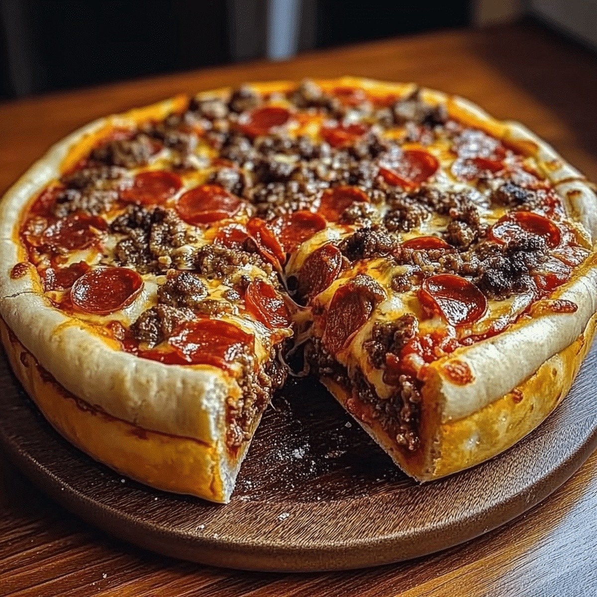 Homemade Chicago Style Deep Dish Pizza Recipe