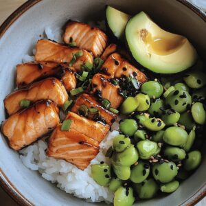 Vibrant Teriyaki Salmon Sushi Bowl Recipe