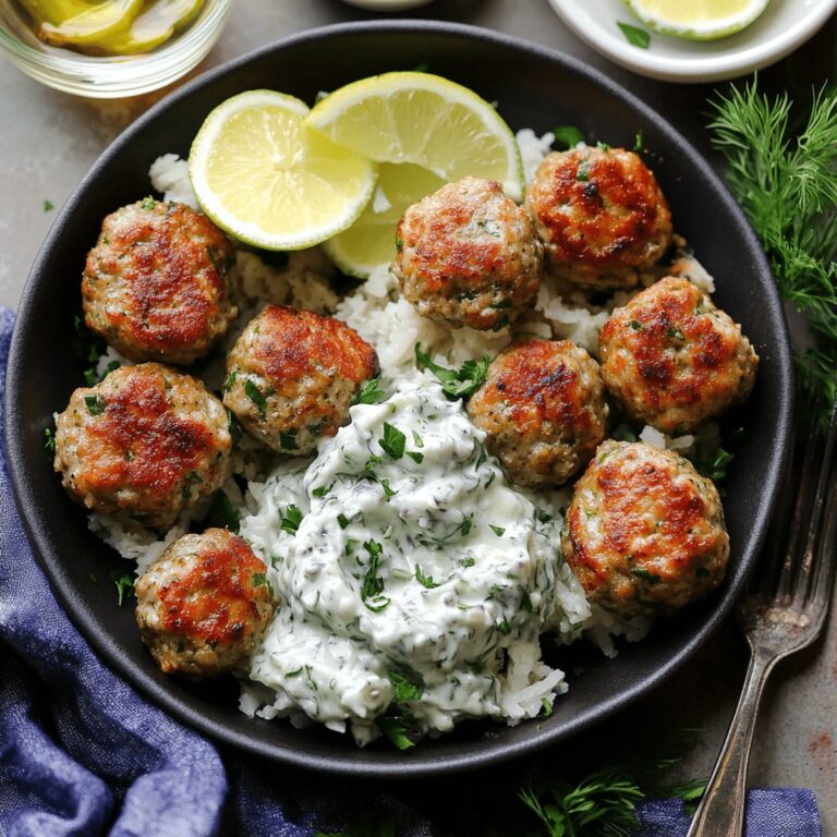 Greek Turkey Meatballs With Tzatziki Sauce Recipe