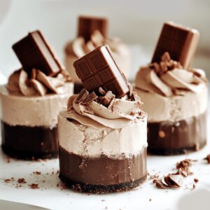 Incredible Mini No-Bake Kit Kat Cheesecakes Recipe
