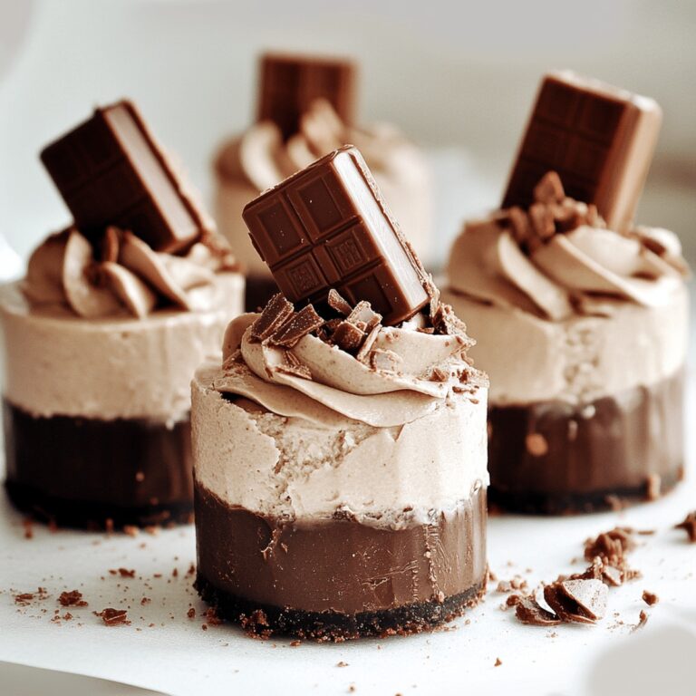Incredible Mini No-Bake Kit Kat Cheesecakes Recipe