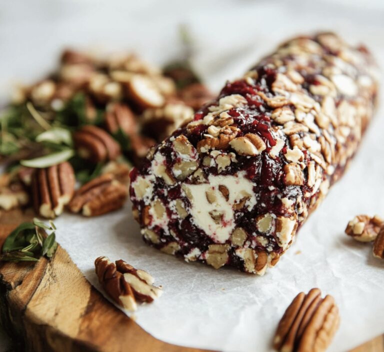 Elegant Cranberry Pecan Cheese Log Recipe