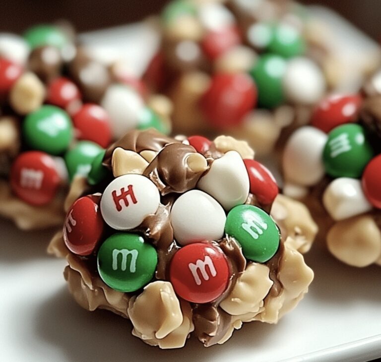 Christmas M&M Peanut Butter Clusters Recipe