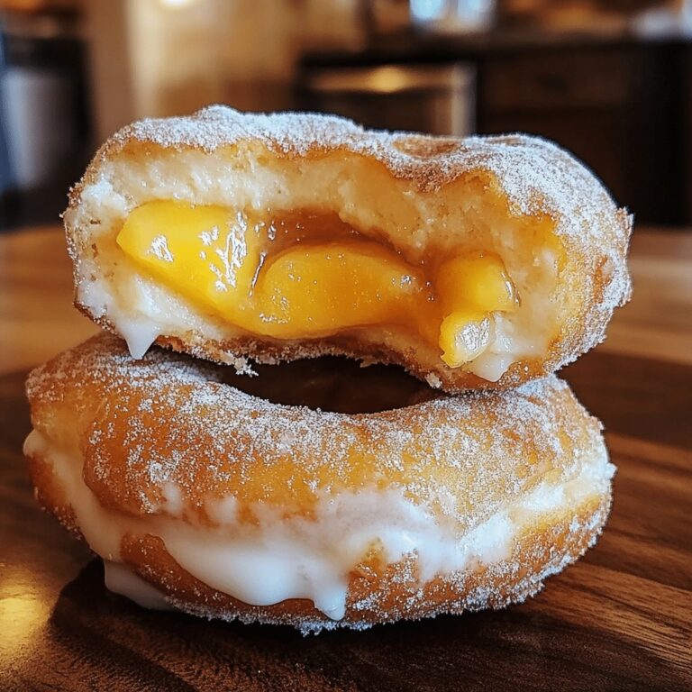 Classic Peach Cobbler Cheesecake Donuts Recipe