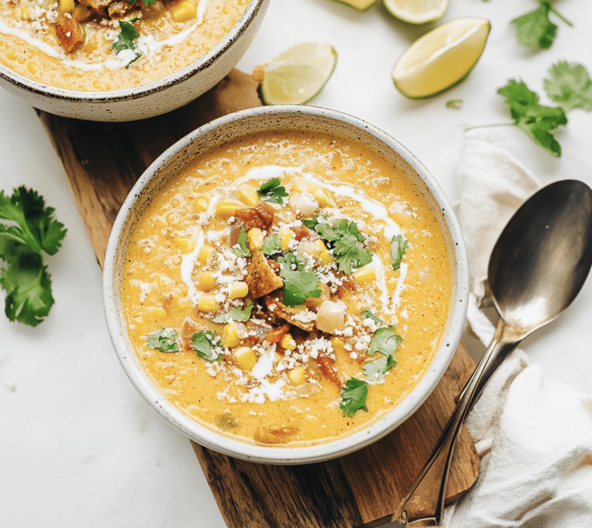 Creamy Slow Cooker Mexican Street Corn Soup Recipe