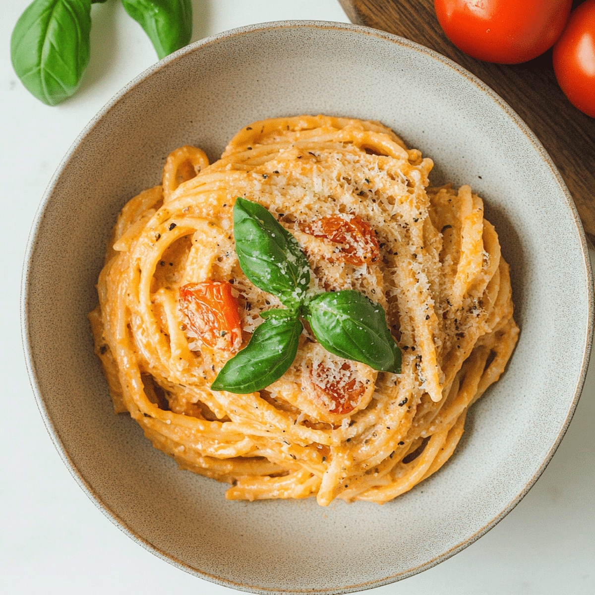 Roasted Tomato And Garlic Ricotta Pasta Recipe