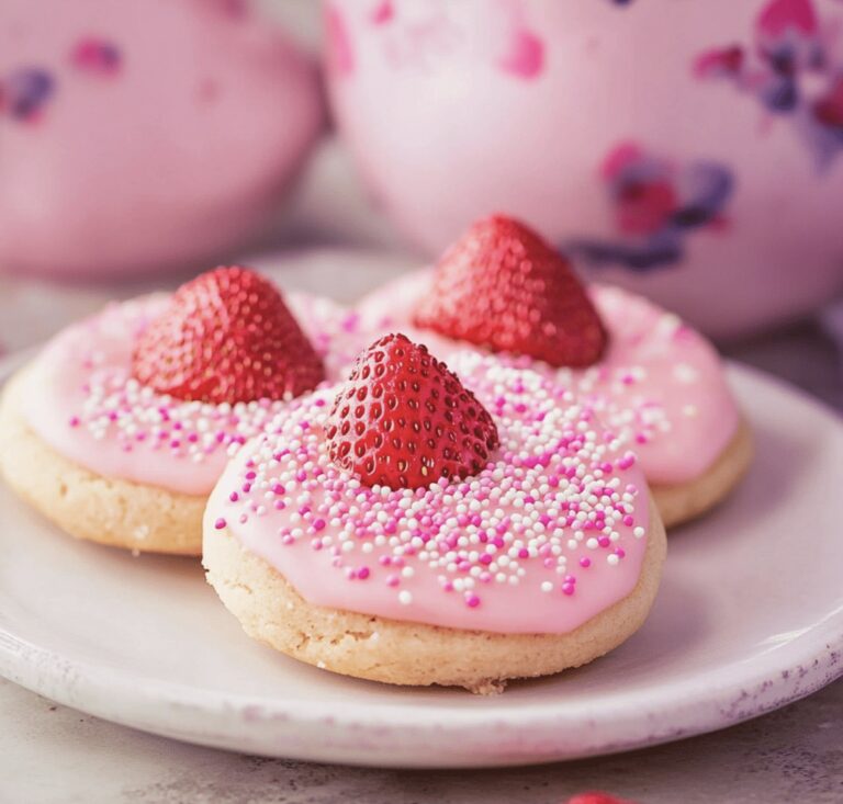 Sweet Strawberry Kiss Cookies Recipe