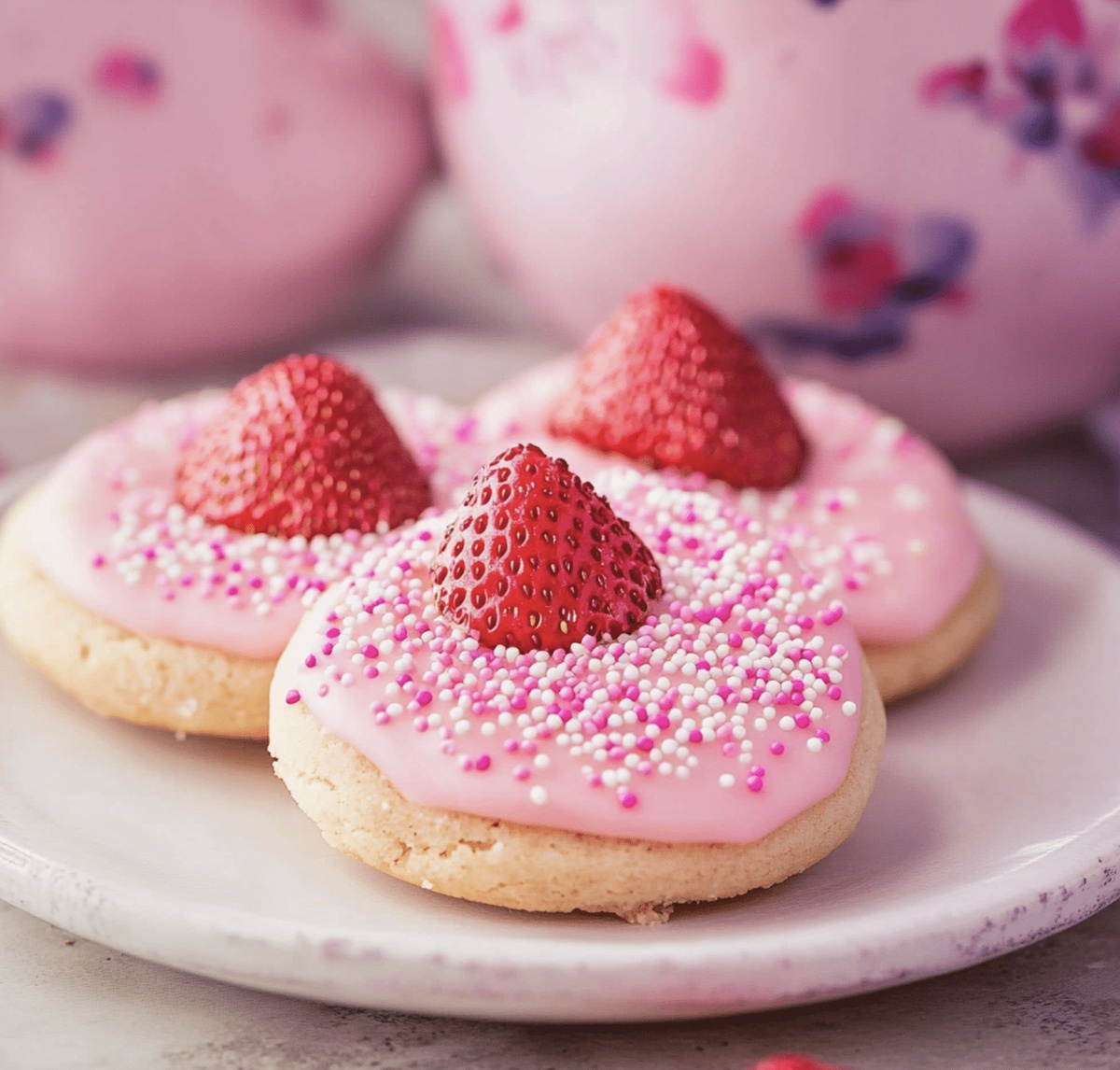 Sweet Strawberry Kiss Cookies Recipe