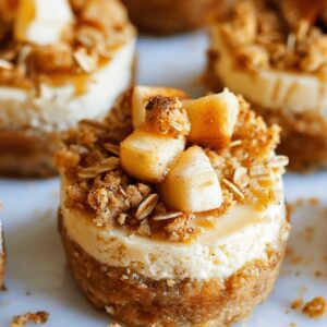 Dreamy Apple Crisp Mini Cheesecakes Recipe