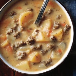 Creamy Potato & Hamburger Soup Recipe
