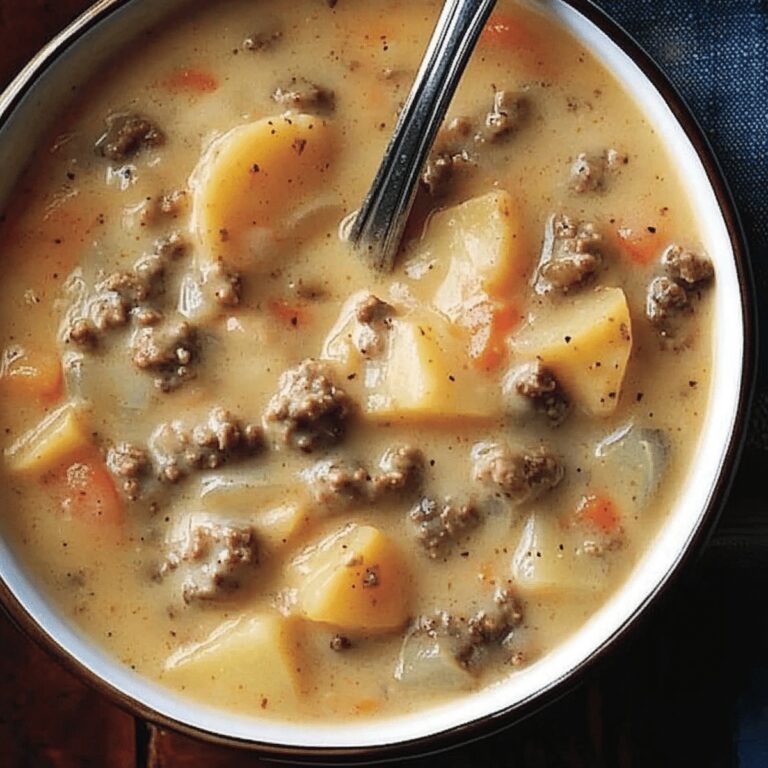 Creamy Potato & Hamburger Soup Recipe