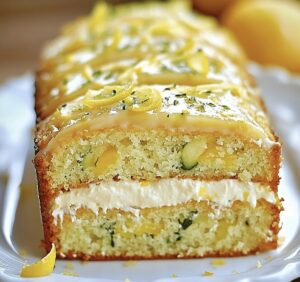 Lemon Zucchini Cake With Cream Cheese Filling Recipe