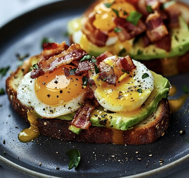 Crispy Avocado Bacon And Egg Toasts Recipe