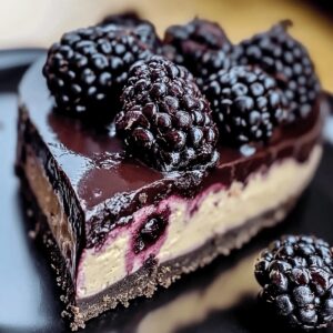 Dark Chocolate Blackberry Cheesecake Recipe