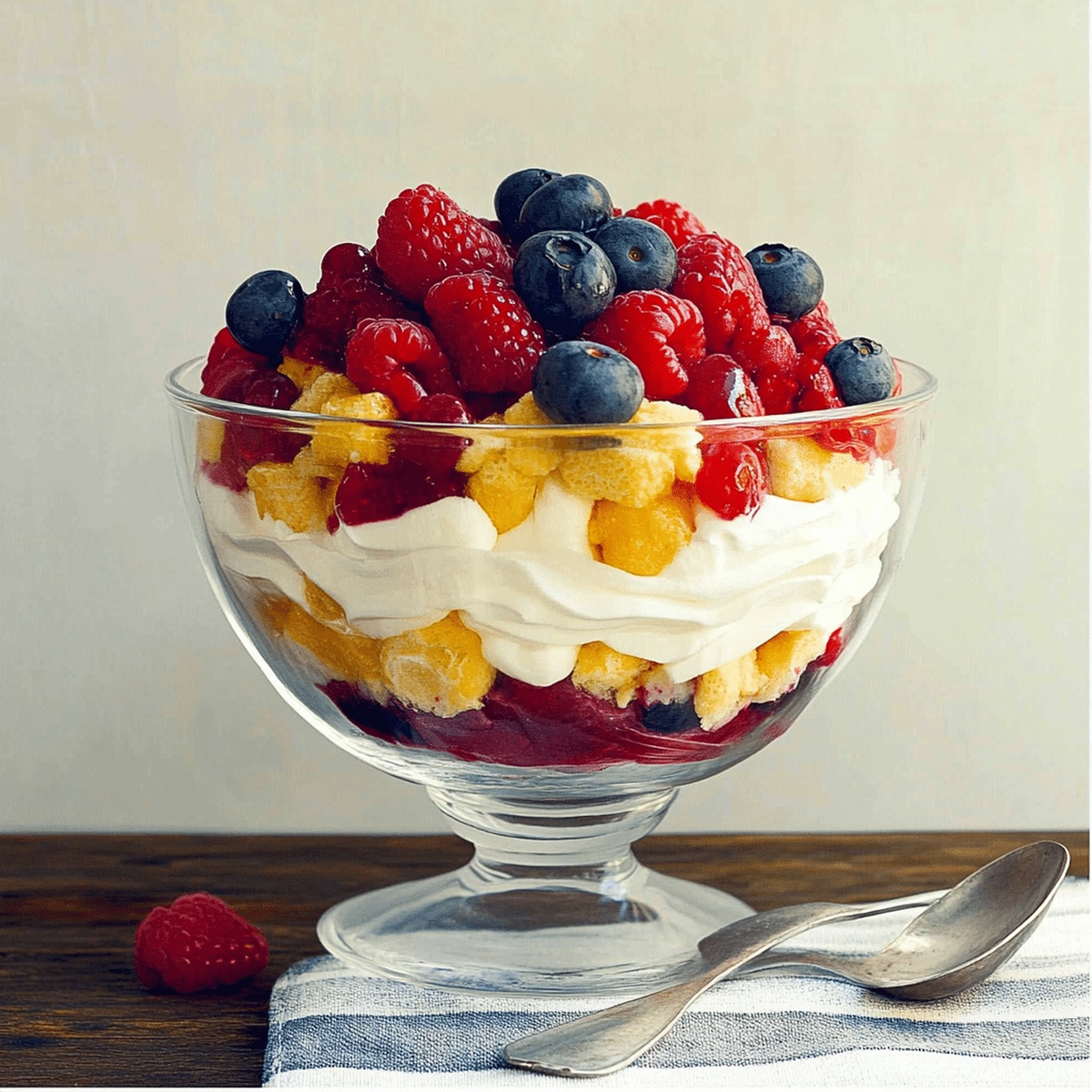 Sumptuous Vanilla Yogurt And Berry Trifle Recipe