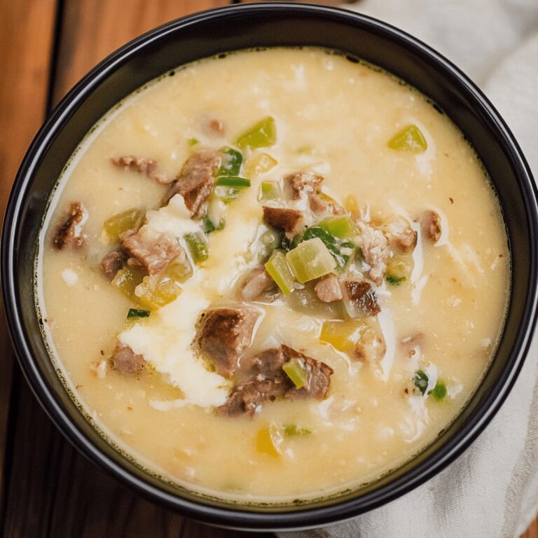 Philly Cheese Steak Soup Recipe