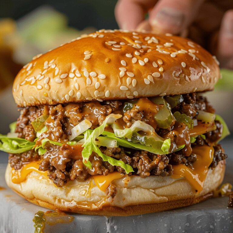 Hearty Big Mac Sloppy Joes Recipe