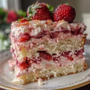 Strawberry Earthquake Cake Recipe