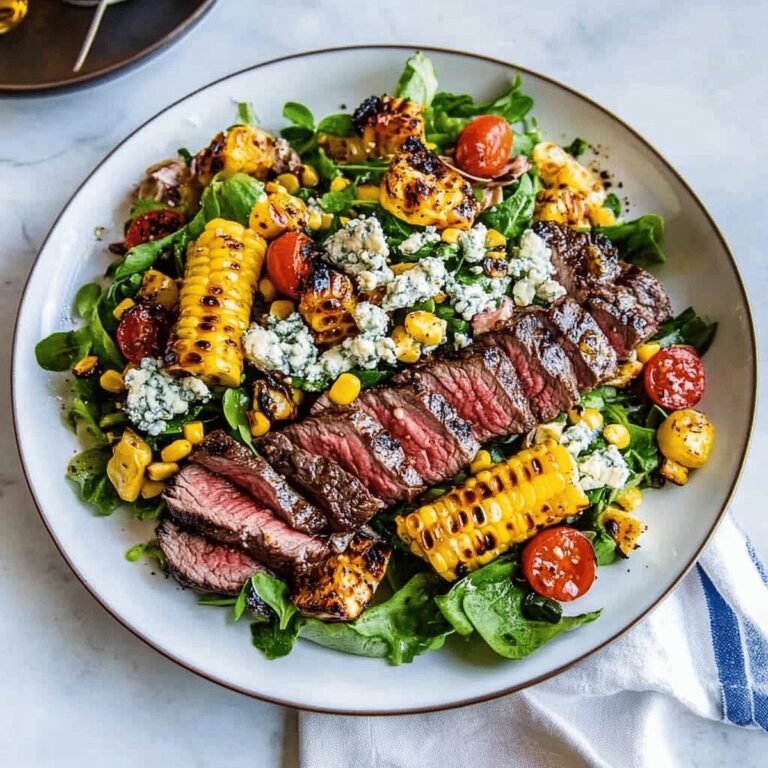 Mouthwatering Balsamic Steak Gorgonzola Salad With Grilled Corn Recipe
