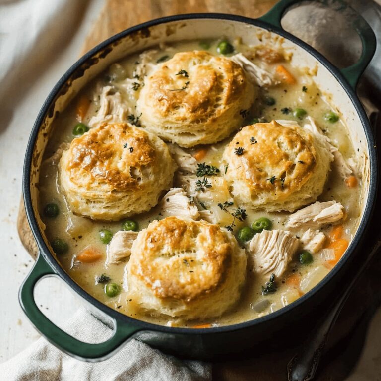Hearty Chicken Pot Pie With Biscuits Recipe