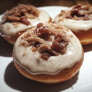 Cinnamon Sugar Bacon Donuts With Bourbon Whipped Cream Recipe