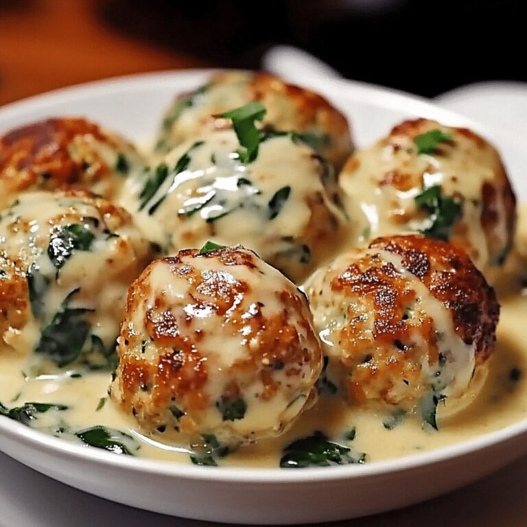 Chicken Ricotta Meatballs With Spinach Alfredo Sauce Recipe