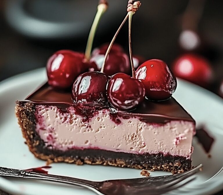 Silky Cherry Chocolate Cheesecake Recipe