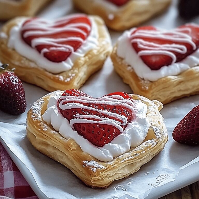 Romantic Strawberry Puff Pastry Hearts Recipe