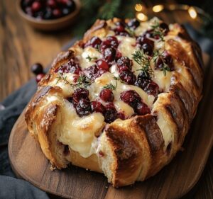 Crispy Cranberry Brie Pull-Apart Bread Recipe