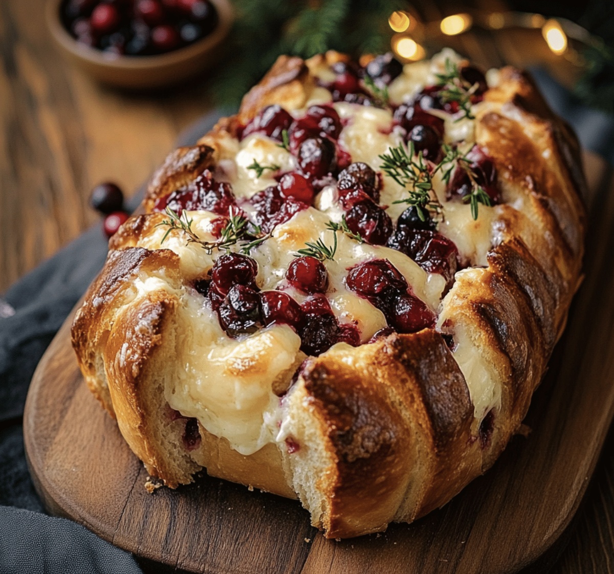 Crispy Cranberry Brie Pull-Apart Bread Recipe