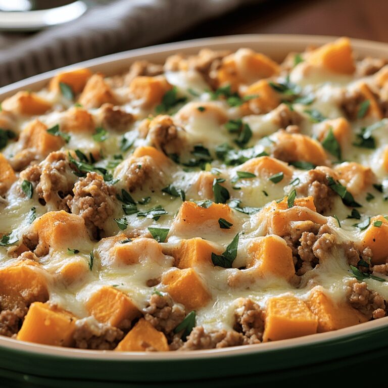 Hearty Ground Turkey Sweet Potato Bake Recipe