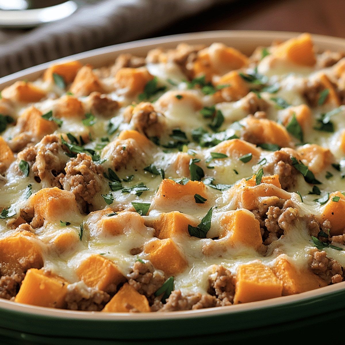 Hearty Ground Turkey Sweet Potato Bake Recipe
