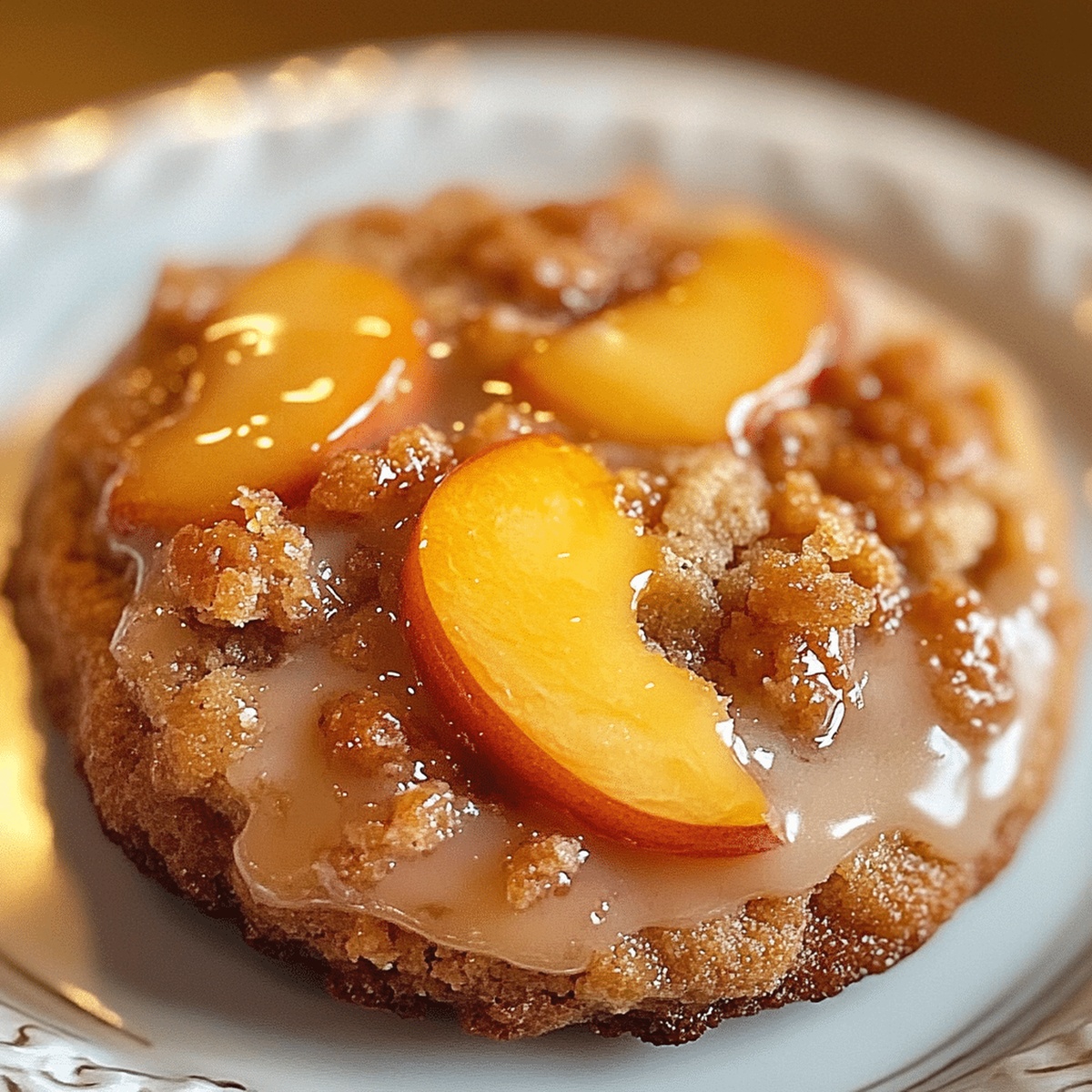Peach Cobbler Cookies With Crown Royal Peach Glaze Recipe