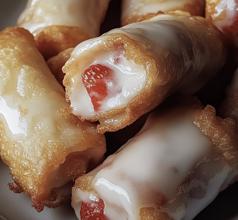 Crispy Strawberry Cheesecake Eggroll Bites Recipe