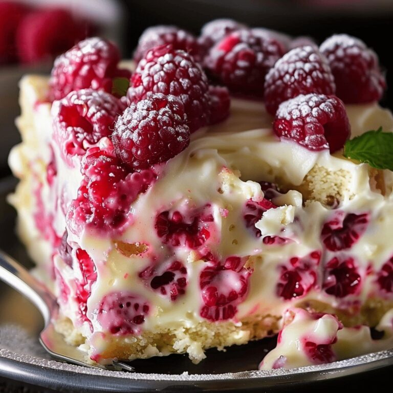 White Chocolate Raspberry Poke Cake Recipe