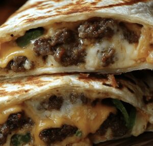 Sizzling Cheeseburger Wraps Recipe