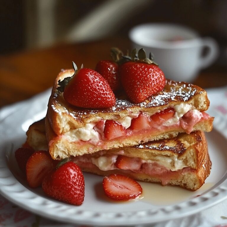 Heavenly Strawberry Cheesecake Stuffed French Toast Recipe