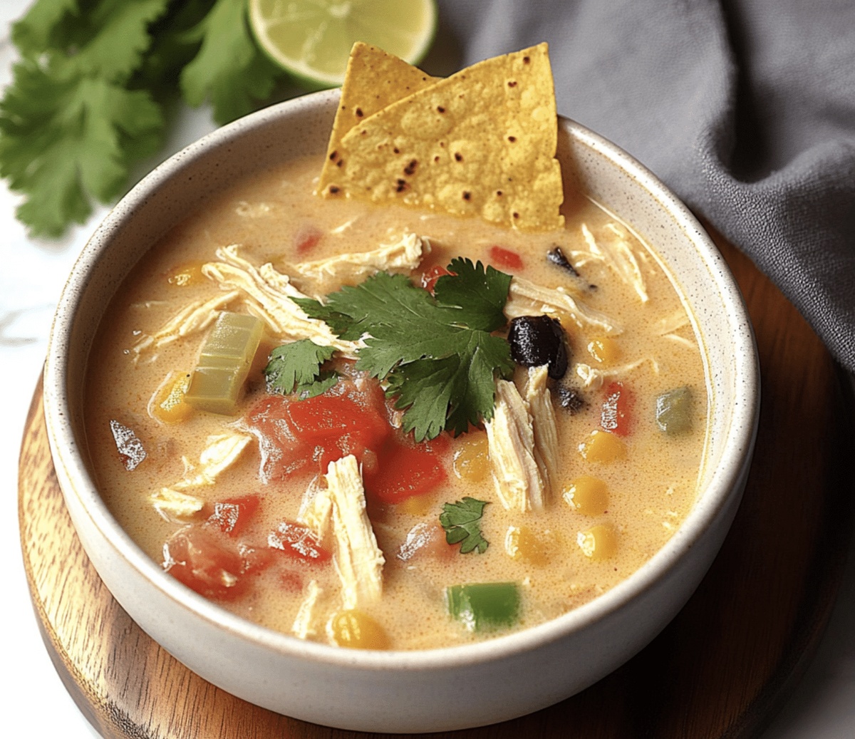 Creamy Chicken Tortilla Soup Recipe