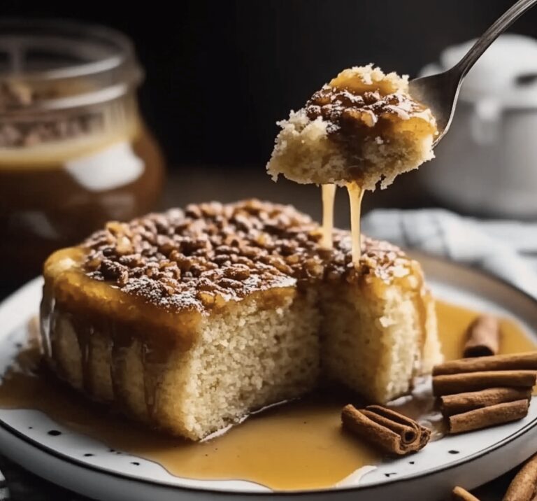 Caramel Pecan Upside-Down Cake With Cinnamon Recipe