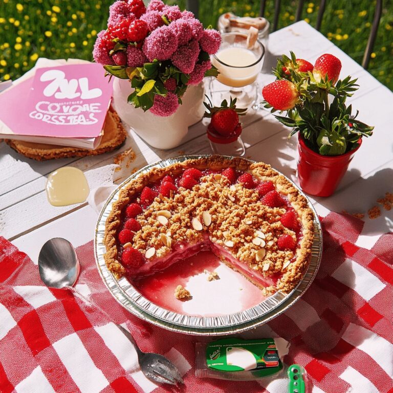 Rustic Strawberry-Almond Crumble Pie Recipe